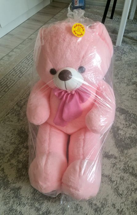 Мягкая игрушка Мишка Тедди, высота 80 см, розовый