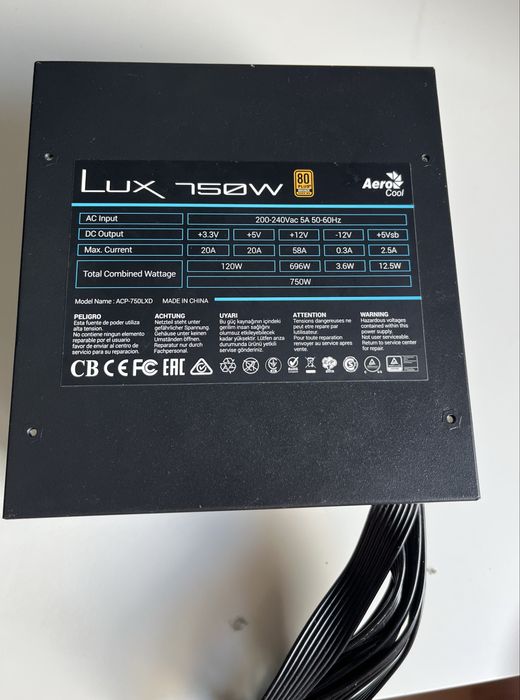 Sursă Aerocool LUX 750W 80+ Bronze