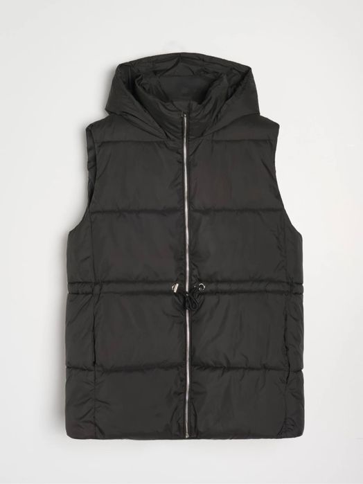 Vestă puffer matlasată cu glugă mărimea L