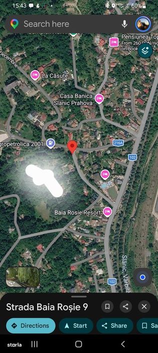 Teren Slanic Prahova central str Baia Rosie cu drum de servitute