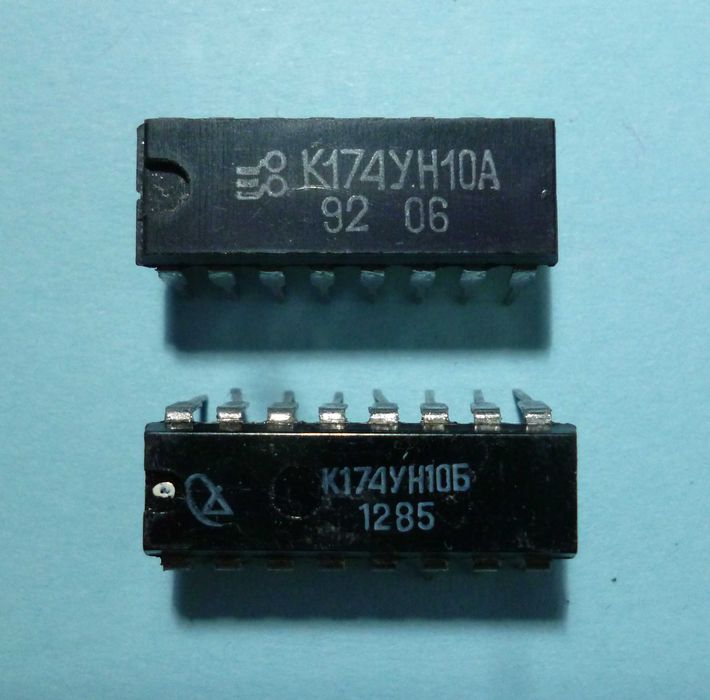 Circuit integrat rusesc K174UN10A  corector de ton stereo controlat în tensiune pentru magnetofoane, castetofoane deck si alte aparate audio rusesti