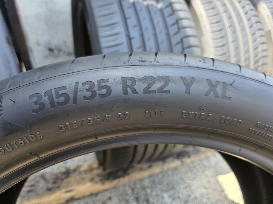 Vand patru anvelope de vara continental 315 35 22/ 275 40 22 dot 3923
