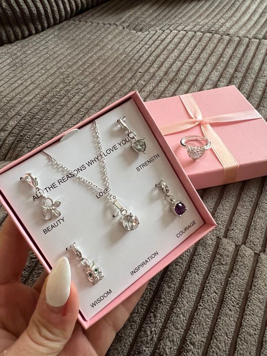 Сребърни колиета, пръстени и гривни - комплекти