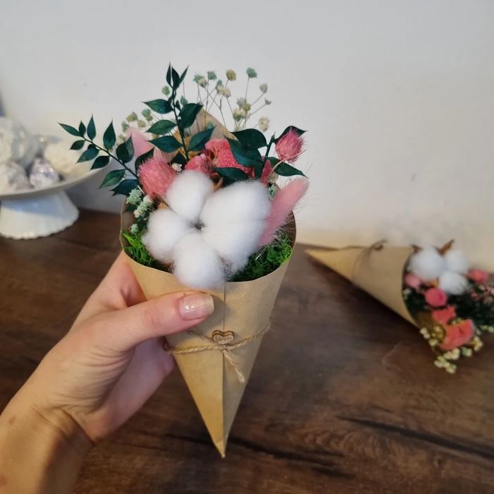 Buchete licheni și flori uscate cu mesaj