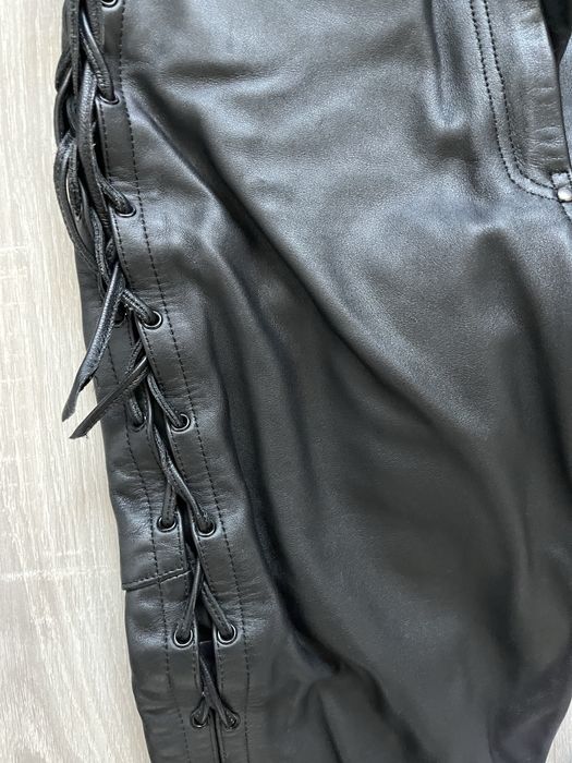 Pantaloni moto dama - piele naturala