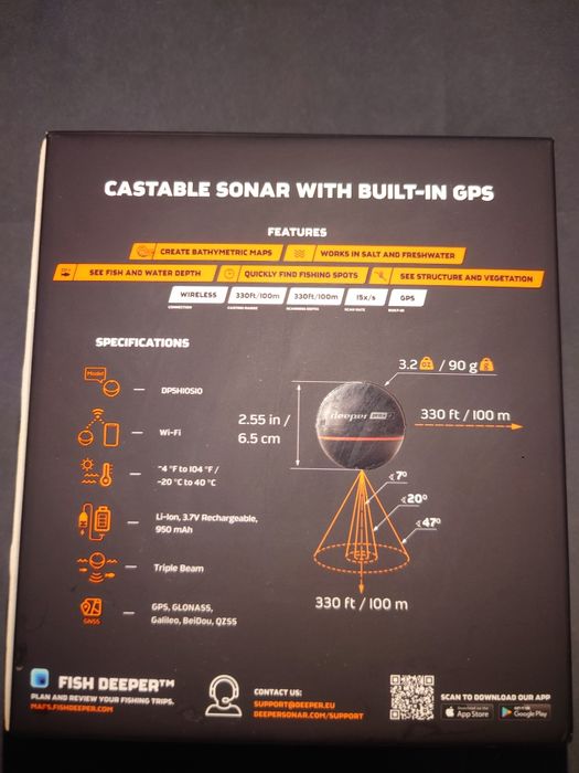 Продам эхолот deeper smart sonar pro+2.0