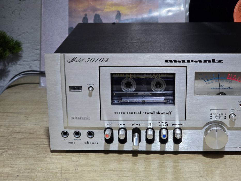 Casetofon deck MARANTZ model 5010B, vintage argintiu, hifi retro
