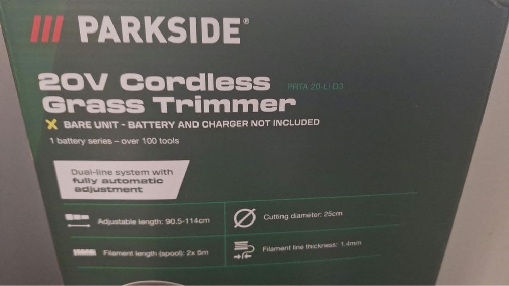 Trimmer gazon prta 20 li d3 parkside