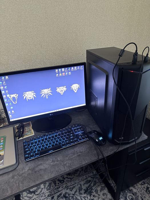 ПК i5-9400 + GTX 1650 4GB + монитор LG + механическая клавиатура