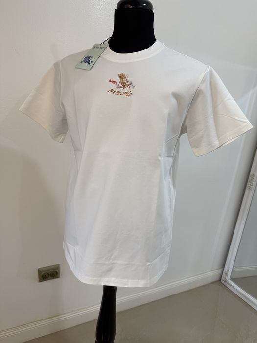 Tricou Burbbery Alb toate marimile disponibile