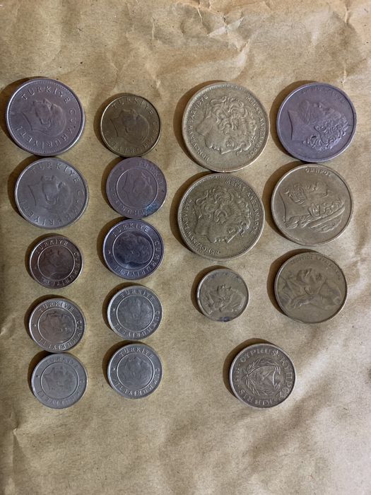 Лот 19 монети Гърция, Турция и Тунис