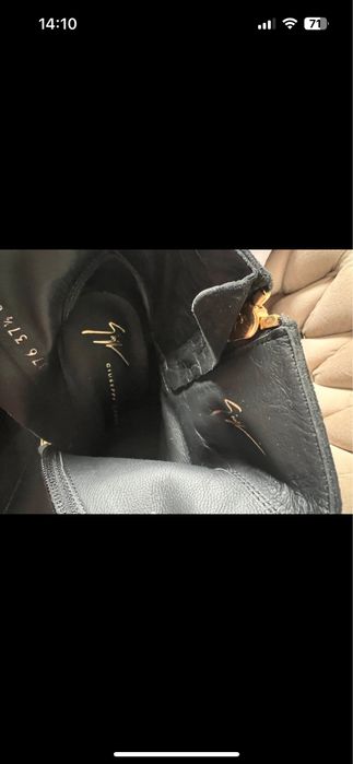 Ghete cu toc piele intoarsa Giuseppe Zanotti 37,5