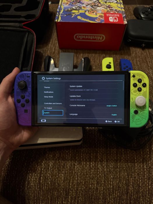 Nintendo Switch OLED Splatoon 3 Edition Full Box - Modat cu Chip