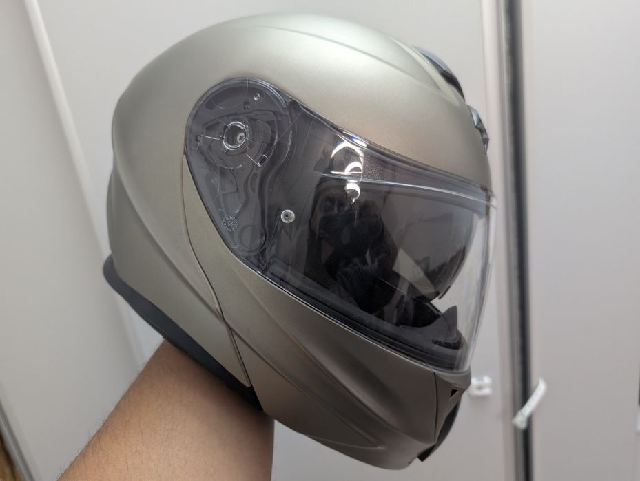 Casca Moto Flip-Up ScorpioExo 920 Titan Mat cu intercom FreeComm BT