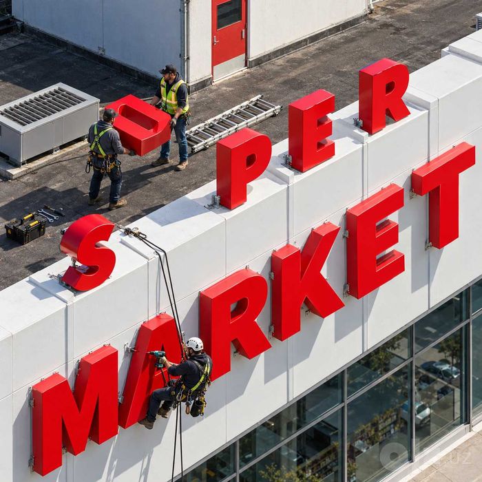 Reklama Banner Harflar Abyomni Bukva Tashqi va ichki reklama xizmatlar