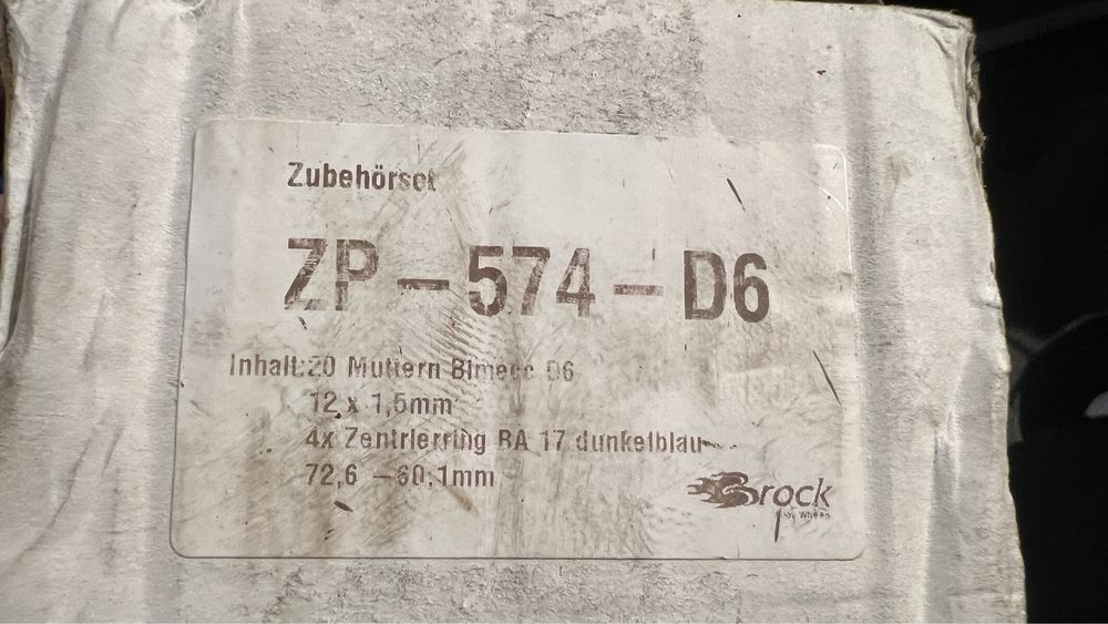 Set 20 piulite pentru roti brook 12x1,5