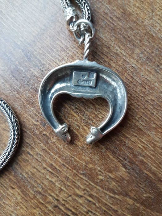 Lanț argint 925 bărbați + pandantiv - Model deosebit