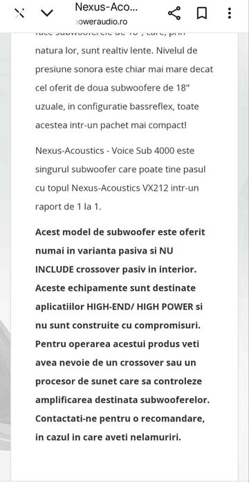 Vand basi Nexus Acoustic MAXX LIVE