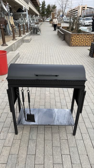 Мангал три в одном С чугунный Решетками