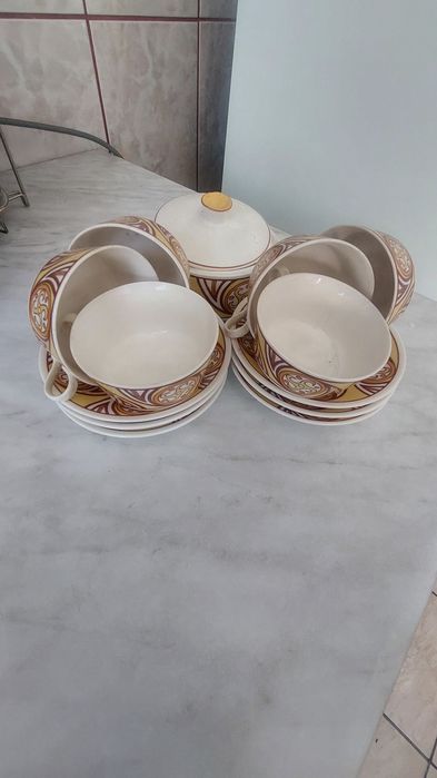 Set de cafea cu recipient pentru zahar