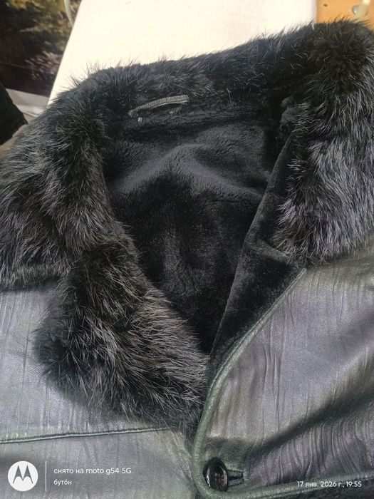 Кожаная куртка дублёнка