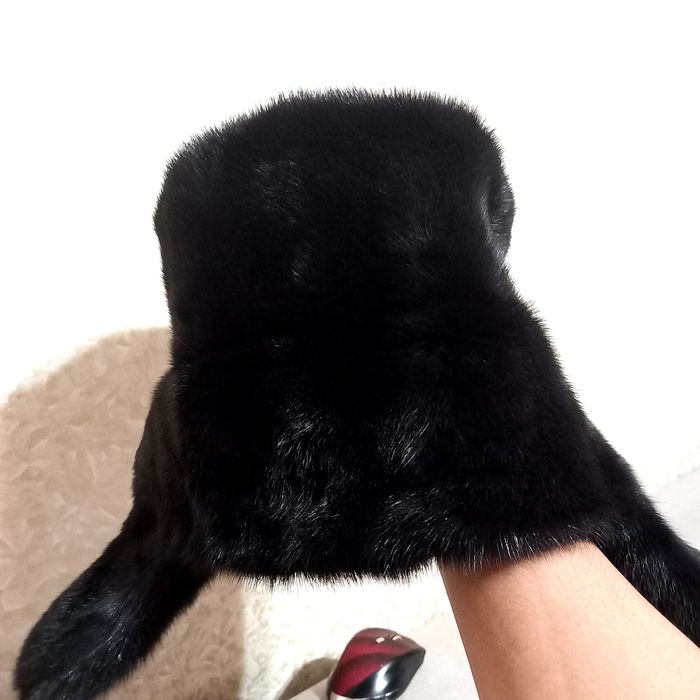 Шапка ушанка норковая