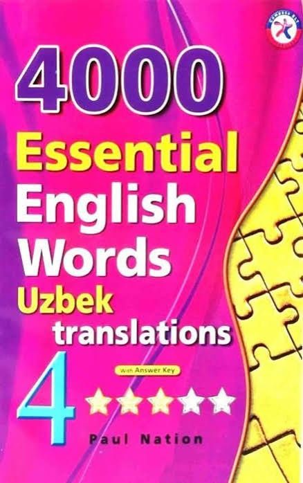 4000 Essential English Words  (rangli, o'zbekcha tarjimasi bilan)
Pau
