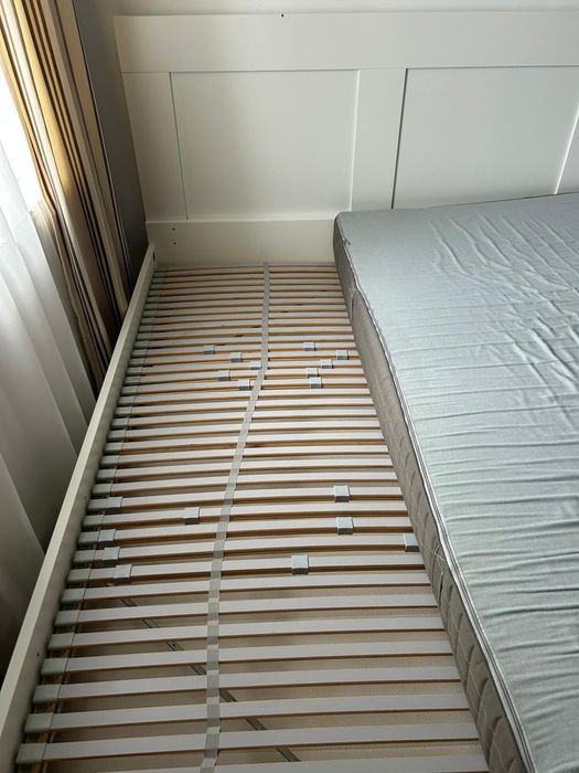 Pat dublu IKEA BRIMNES+saltea