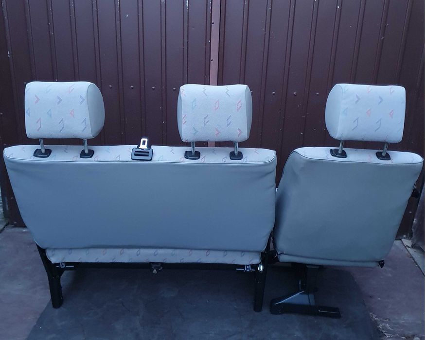 Bancheta Spate Dubla Saun 3 Locuri Vw Bus Transporter Caravelle T4 T5 Rabatabile Scaune Impecabile