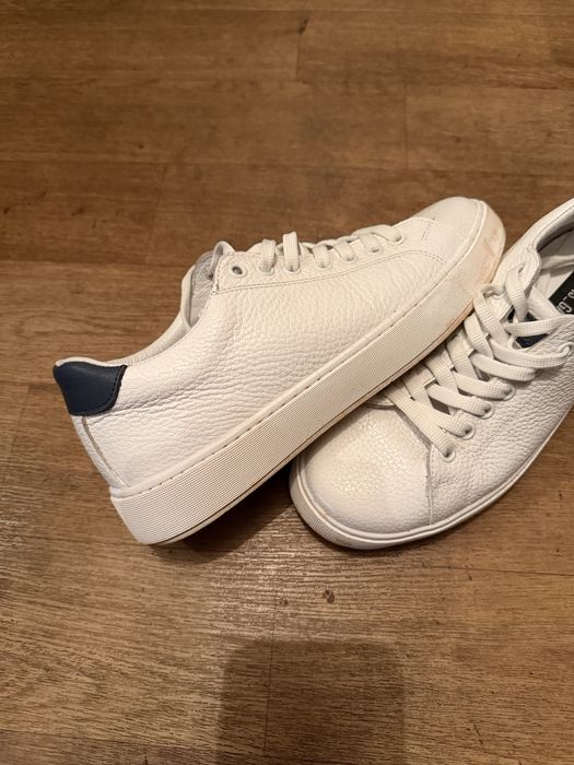 Кеды белые кожаные, размер 40-40,5