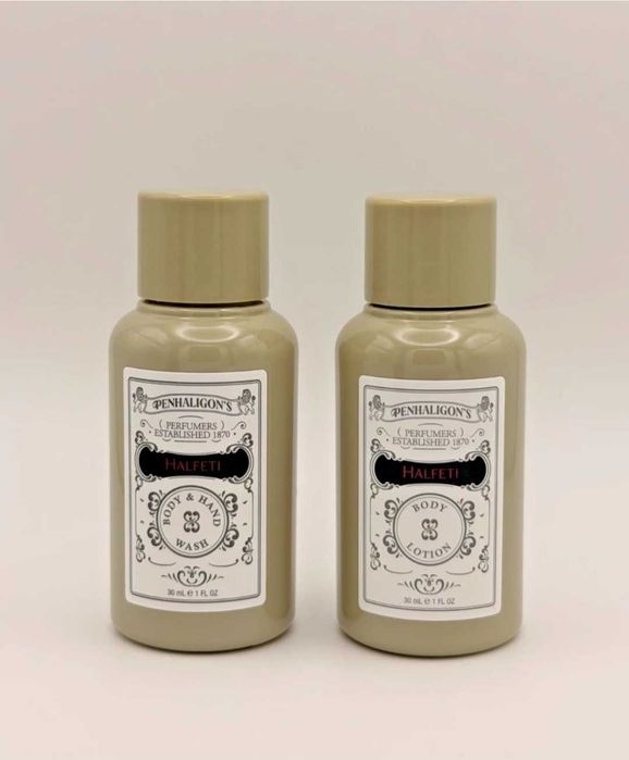 HALFETI - Body Lotion 30ml & Body Wash 30ml Mini Travel Bottles
