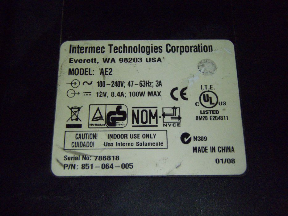 Alimentator Intermec 100W 12V 8.4A, mufa rotunda 3 gauri, gen microfon