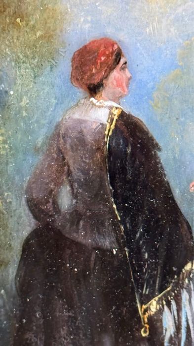 Двойка антикварни картини - 19 век