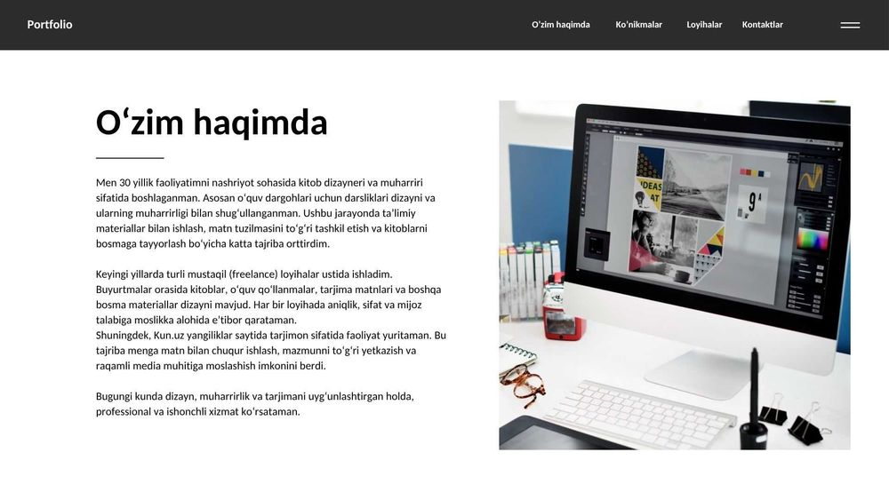 Tarjimon | Kitob dizayneri | Muharrir