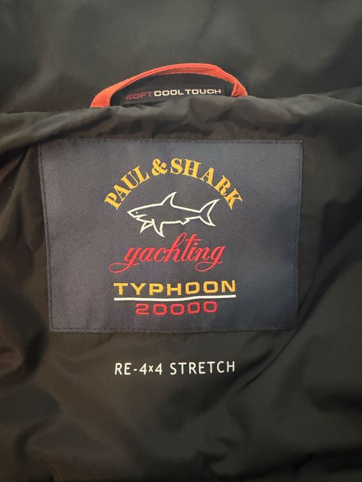 Paul & Shark Typhoon 20000 яке оригинал RE-Goose Down черно и оранжево