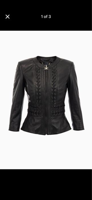 Elisabetta Franchi Кожено сaко естествена кожа/цвят Fendi