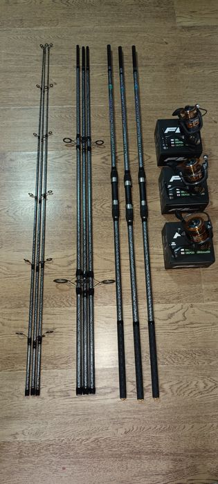 SET 3 Lansete Crap 3.90 4.0Lbs din 3 Tronsoane + 3 FL EFB6000