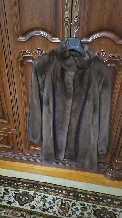 Шуба норка цвет орех