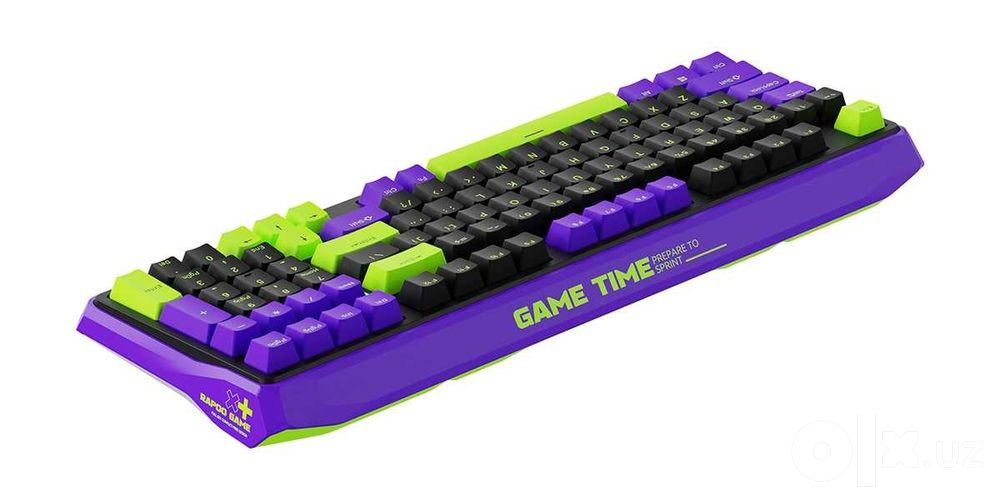 Rapoo ESK750-98 Black Purple Green игровая клавиатура