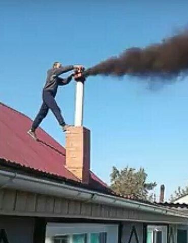 Вакуумный чистка дымохода