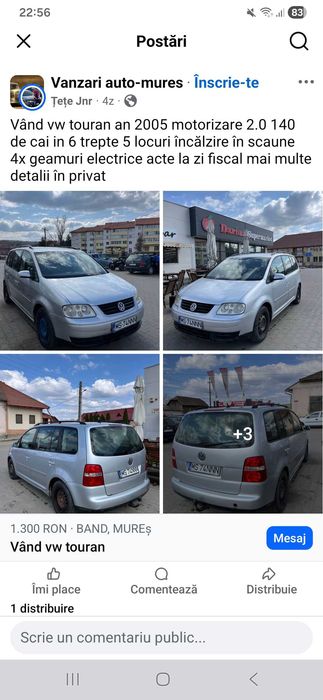 Vând VW Touran din 2005