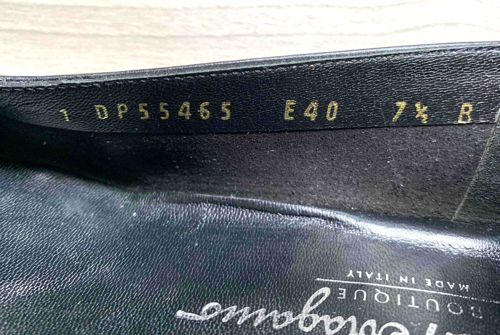 SALVATORE FERRAGAMO Superbi Pantofi Vintage Fashion Piele Negru UK