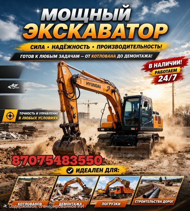 Услуги экскаватора