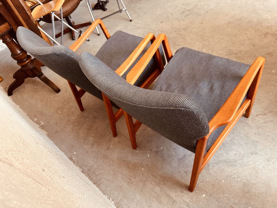 Винтидж датски кресла Danish Modern, тик, Svend Åge Eriksen стил, 1968–1974