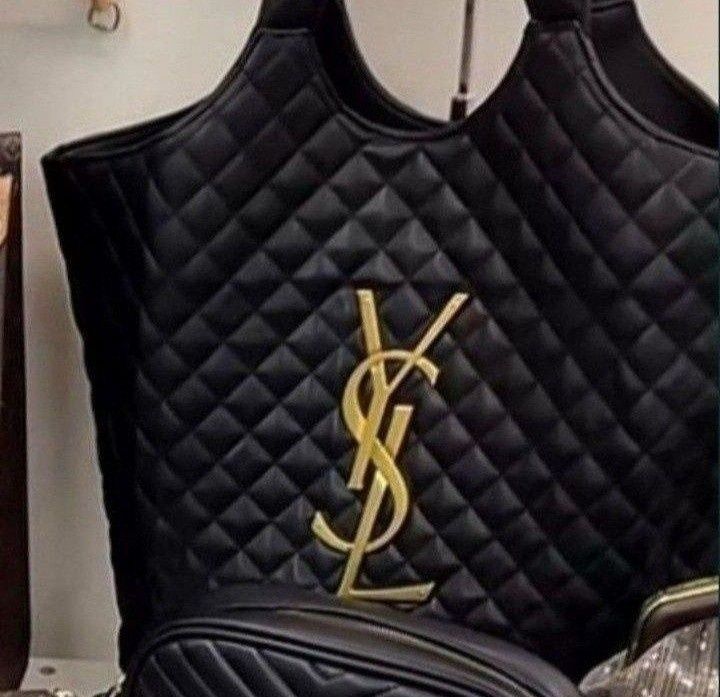 Geanta Ysl Maxy,logo metalic auriu, portofel simplu atasat, saculet