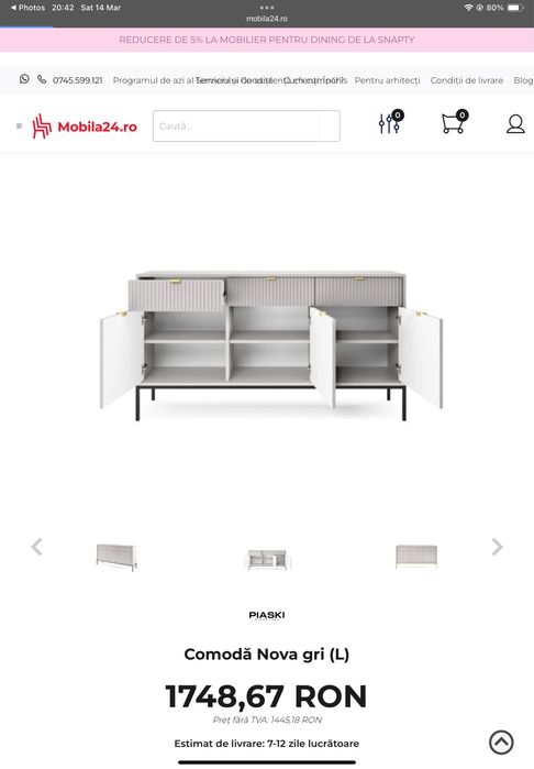 comoda moderna riflata