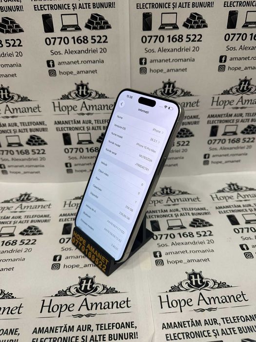 HOPE AMANET P1/ IPHONE 15 Pro Max 256 GB 83 Bat #40469