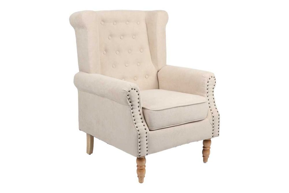 Удобно кресло Puzzle-home Piore, 3 цвята, Дървени крака, 77x80x106cm