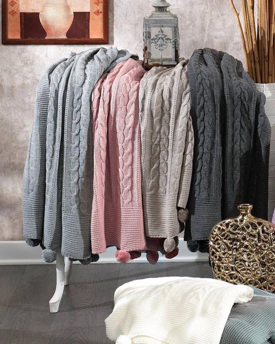 Вязанный плед