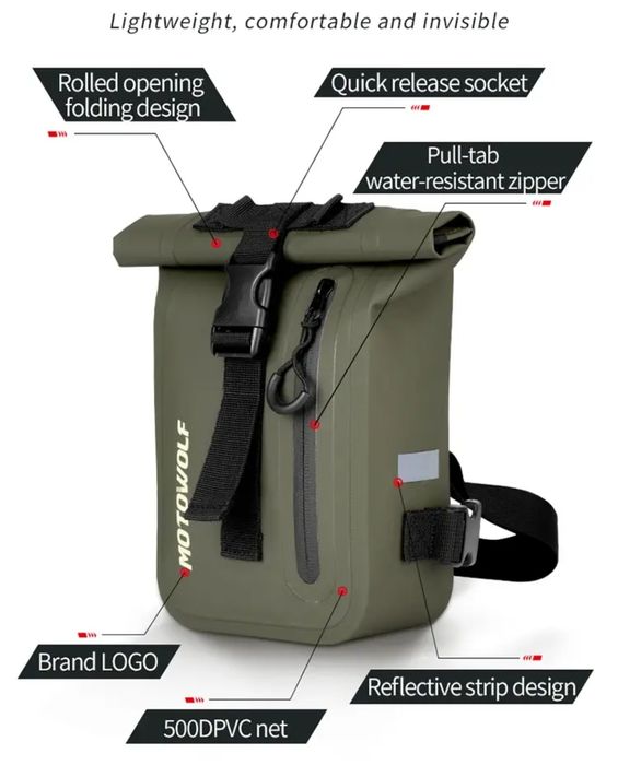 Geanta picior Motowolf impermeabila moto atv